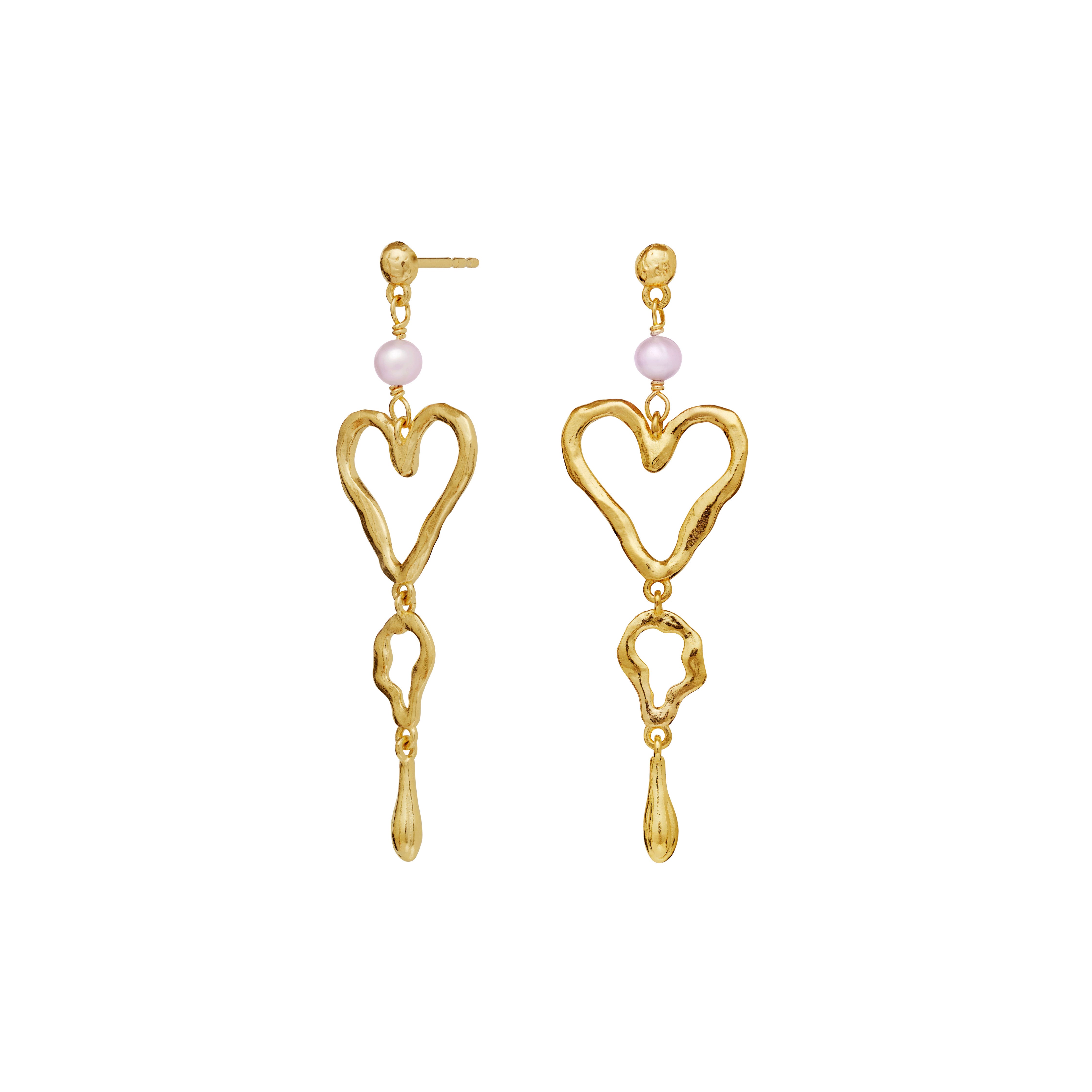 Sabrina hængeøreringe - forgyldt